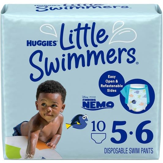 Huggies Little Swimmers Swim Pants, Disposable, Finding Nemo, Size 5.6 (32+ Lb)