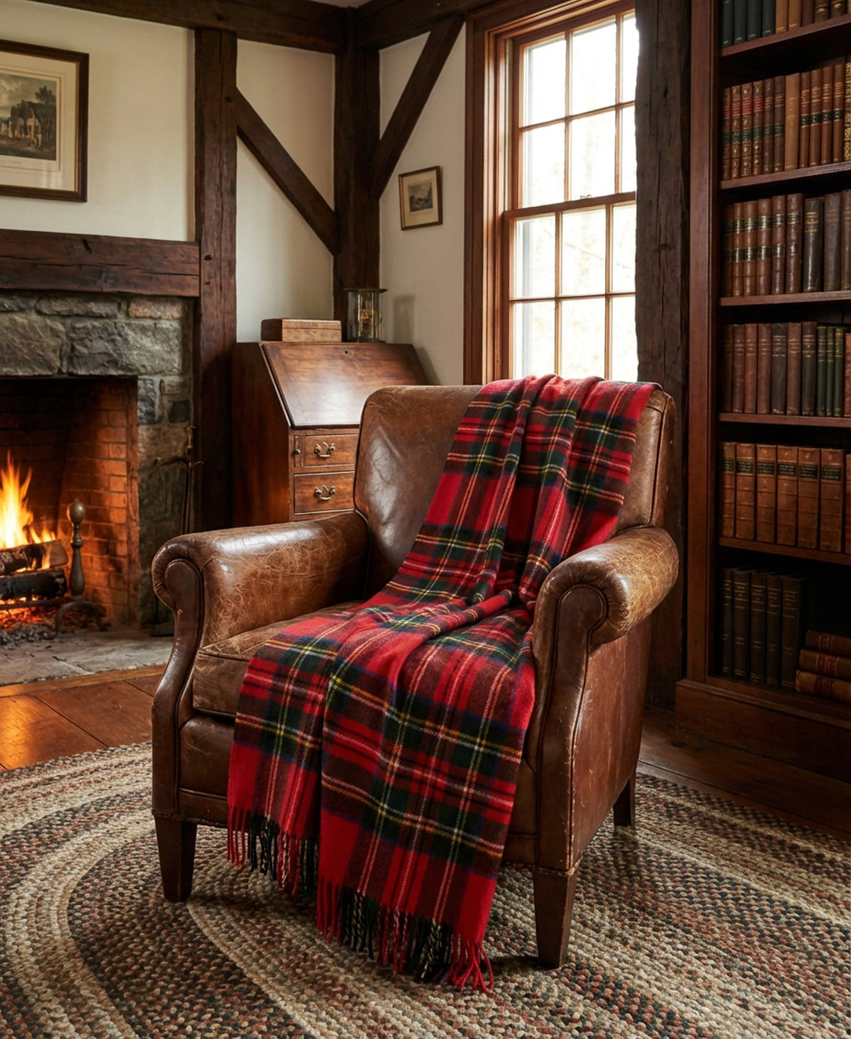 Prince of Scots  Merino Wool Throw - Royal Stewart