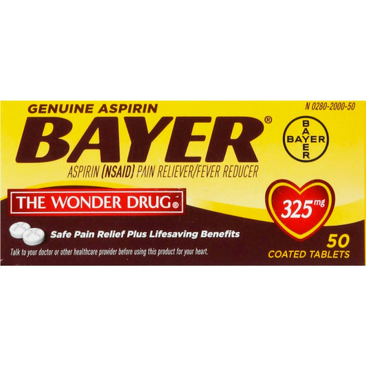 Bayer Genuine Aspirin 325 Mg Coated Tablets