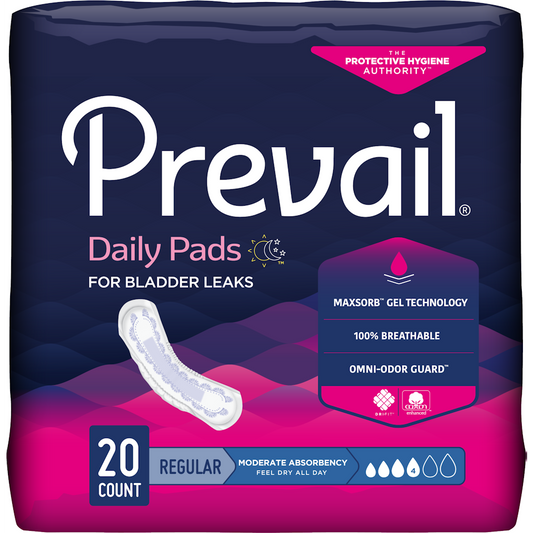 Prevail Bladder Control Pads, Moderate Absorbency, Regular