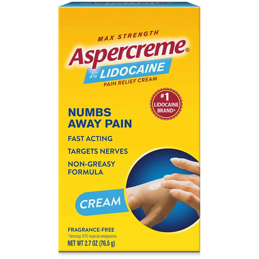 Aspercreme Max Strength With Lidocaine Pain Relief Cream