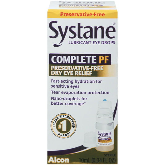 Systane Complete PF Lubricant Eye Drops 0.34 Fl Oz