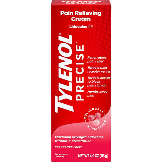 Tylenol Precise Maximum Strength 4% Lidocaine Pain Relieving Cream