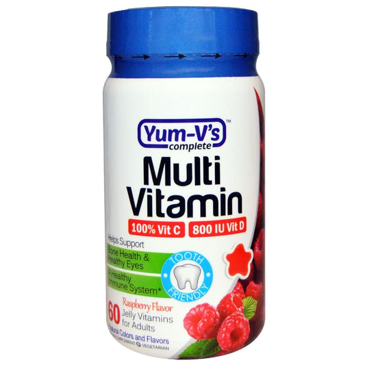 Yum V's Multi Vitamin For Adults, Raspberry, 60 Jelly Vitamins