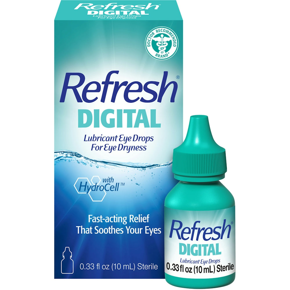 Refresh Digital Lubricant Eye Drops Preserved Tears, 0.33 Fl Oz (10 mL)