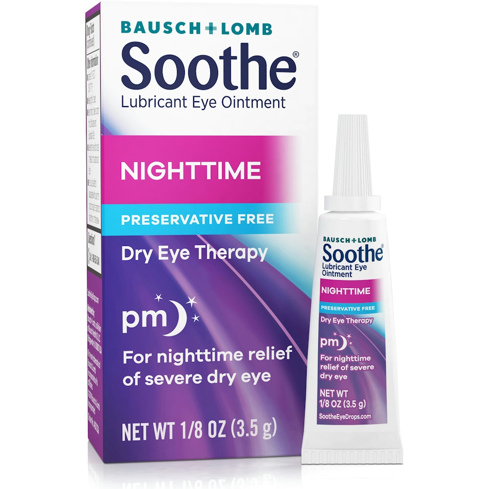 Bausch + Lomb Soothe Nighttime Preservative Free Lubricant Dry Eye Ointment