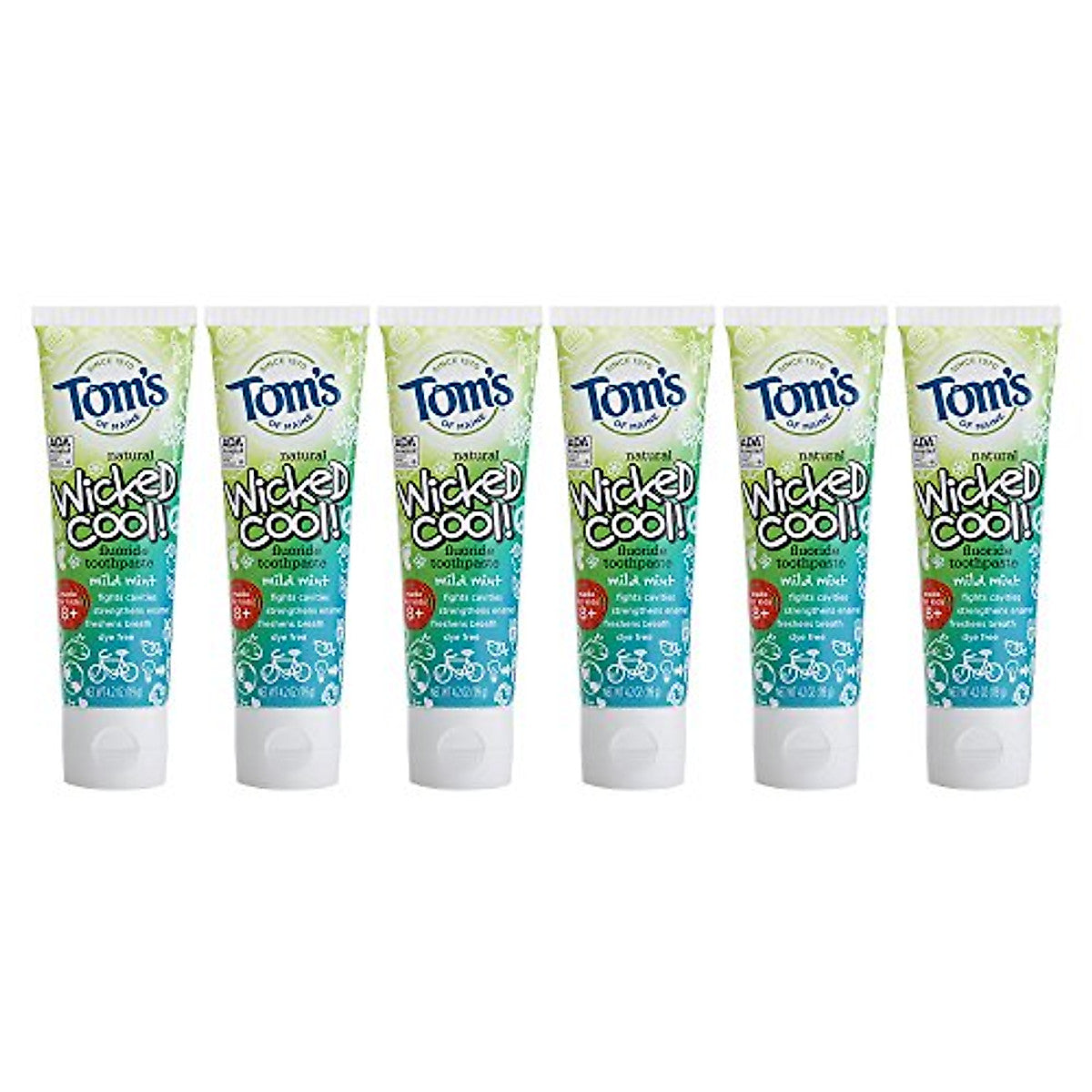 Tom's of Maine Wicked Cool Fluoride Toothpaste Mild Mint