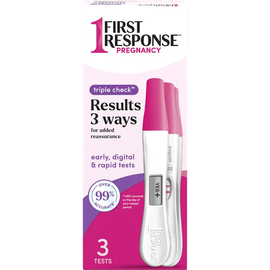First Response Triple Check Pregnancy Test Kit 3 Ct Box