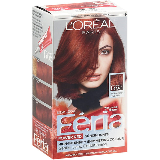 Feria L'Oréal Paris Multi-Faceted Permanent Hair Color - R68 Rich Auburn True Red