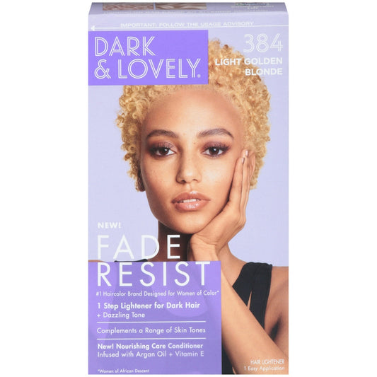 Dark and Lovely Fade Resist Hair Color Light Golden Blonde 384
