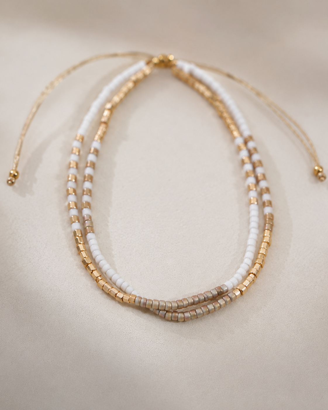 Golden Beaded Bracelet