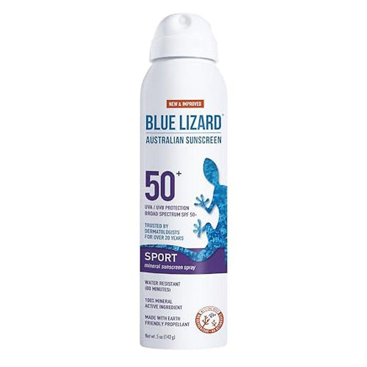 Blue Lizard Sport Mineral Sunscreen Spray SPF 50+ 5 Fl Oz