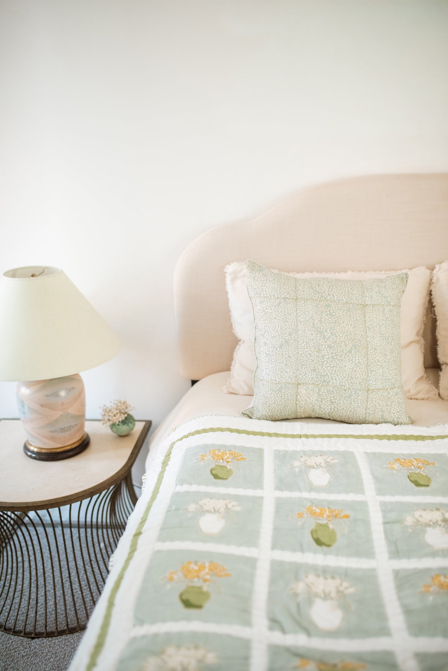 Rain Drop -  Hand Block Printed Pillow Cover