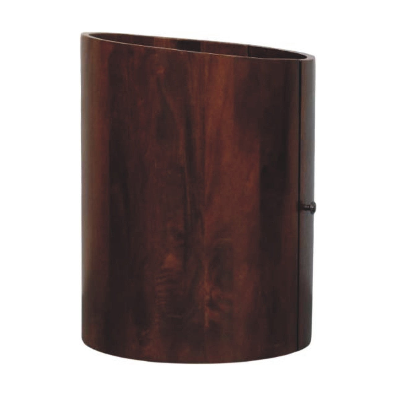 Solid Wood Winewood Round Side Cabinet