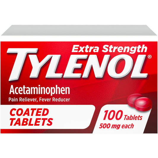 Tylenol Extra Strength Acetaminophen Pain Reliever 500 Mg Coated Tablets