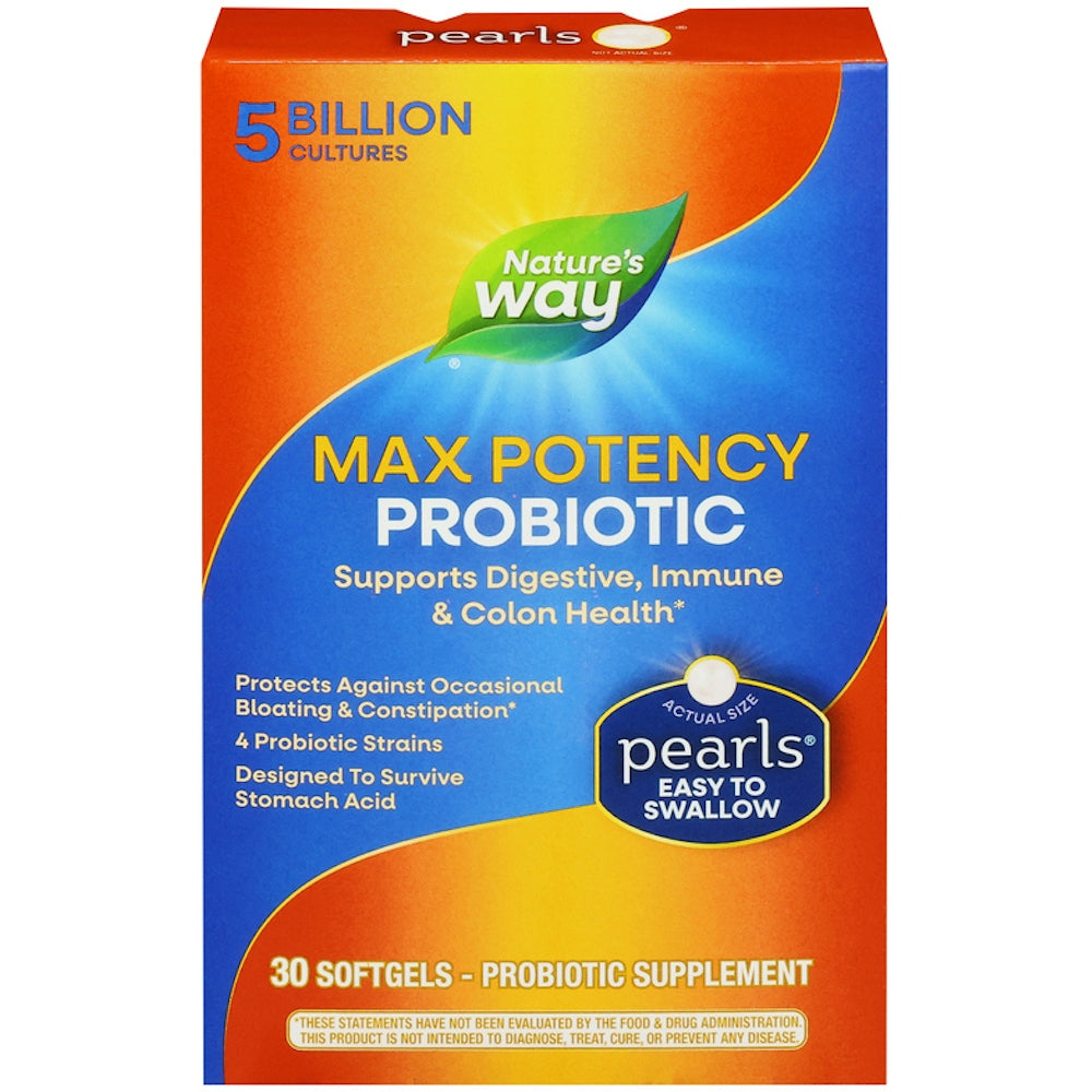 Nature's Way Probiotic Pearls Max Potency Softgels - 30ct