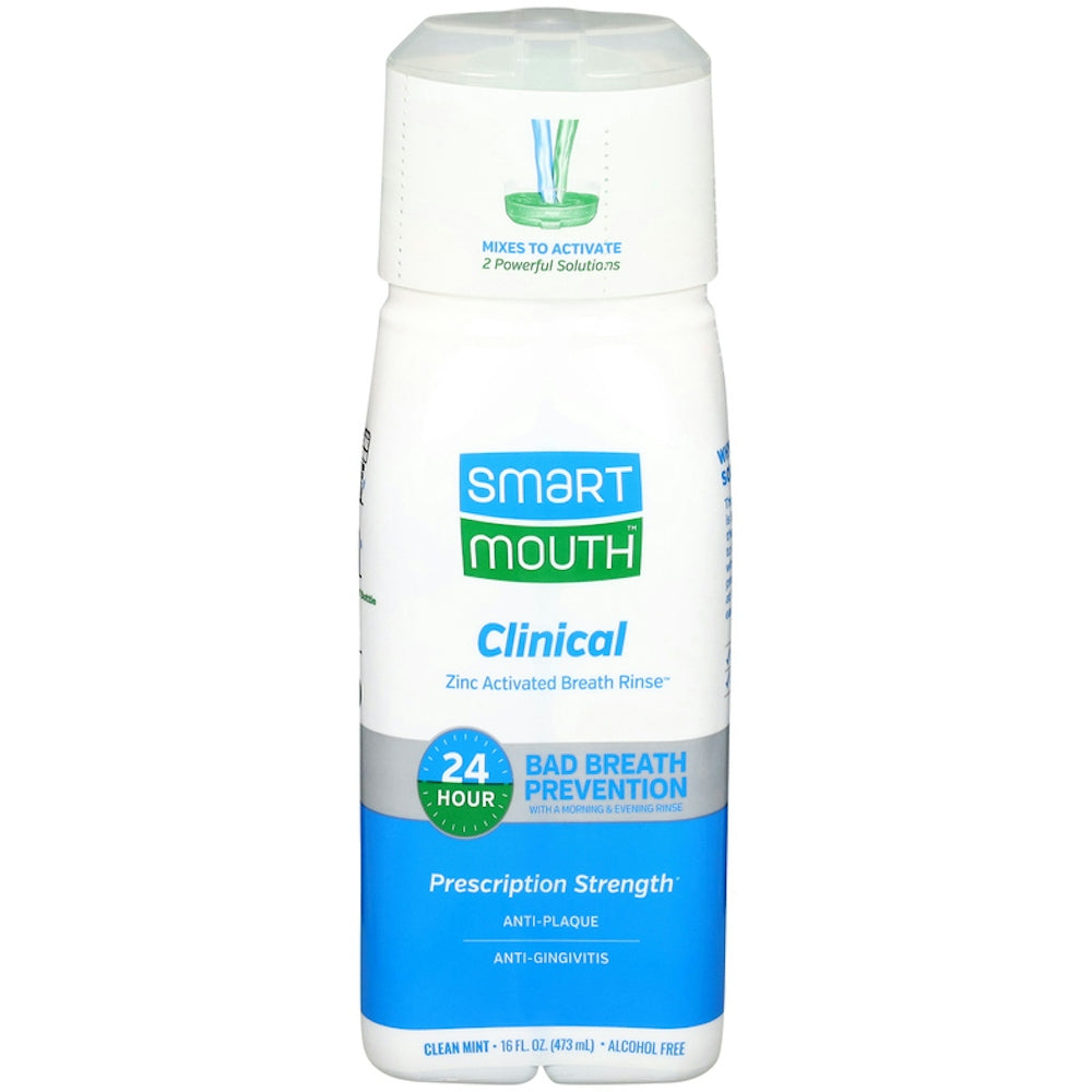 Smart Mouth Clean Mint Clinical Zinc Activated Breath Rinse, 16 Fl Oz