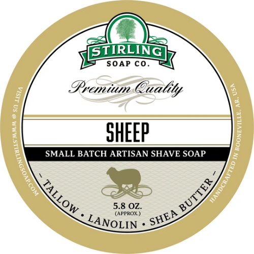 Stirling Soap Co. Sheep Soap (Unscented) Shave Soap Jar 5.8 oz - Osadia Concept Store