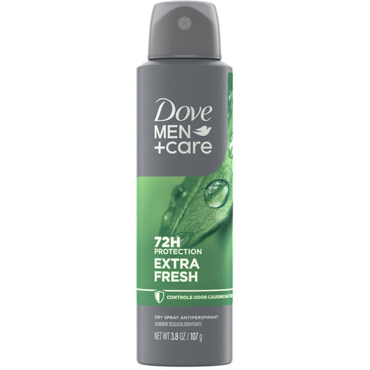 Dove Men+Care Antiperspirant Deodorant Dry Spray For Men Extra Fresh, 3.8 Ounce