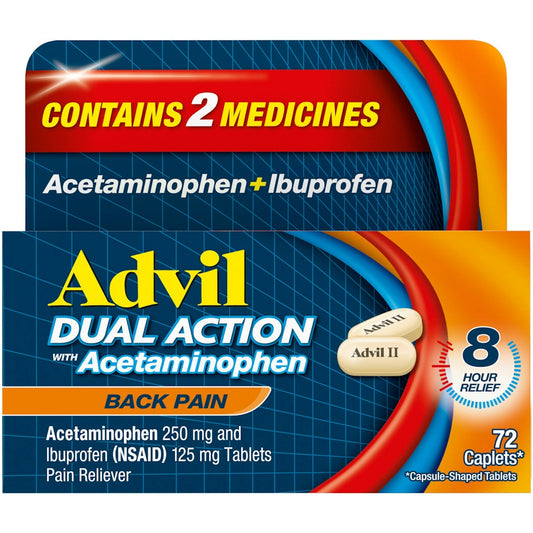 Advil Dual Action With Acetaminophen Back Pain Caplets
