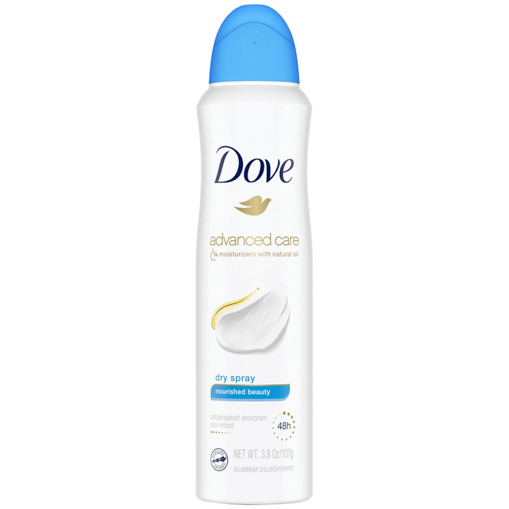 Dove Advanced Care Antiperspirant Deodorant, Dry Spray, Nourished Beauty, 3.8 Ounce