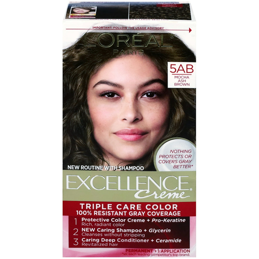 L'Oreal Paris Excellence 5AB Mocha Ash Brown Permanent Hair Color