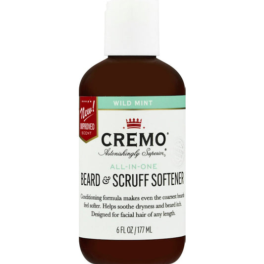 Cremo Beard And Scruff Softener, Mint, 6 Fl Oz