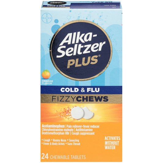 Alka-Seltzer Plus Cold & Flu, Chewable Tablets, Orange Flavor
