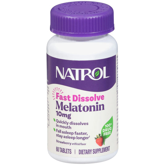 Natrol Sleep, Melatonin, 10 Mg, Fast Dissolve, Strawberry, Tablets
