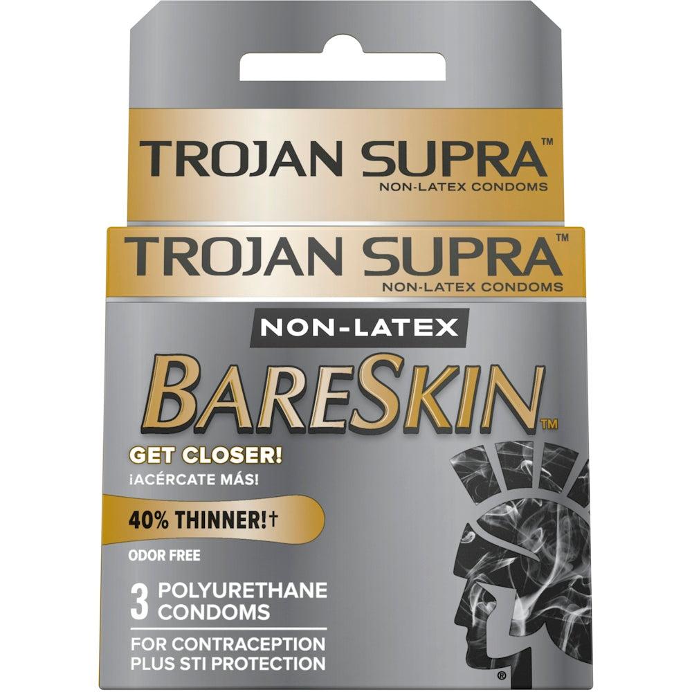 Trojan Supra Lubricated Premium Polyurethane Condoms