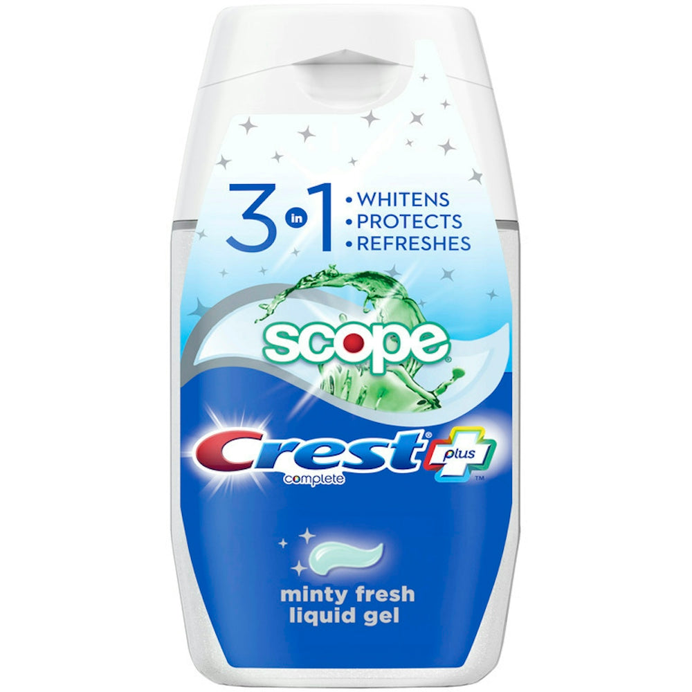 Crest Complete Plus Scope 3-In-1 Whitening Liquid Gel Toothpaste 4.6 Oz
