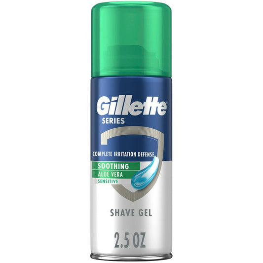 Gillette Series Soothing Shave Gel For Men With Aloe Vera, 2.5oz