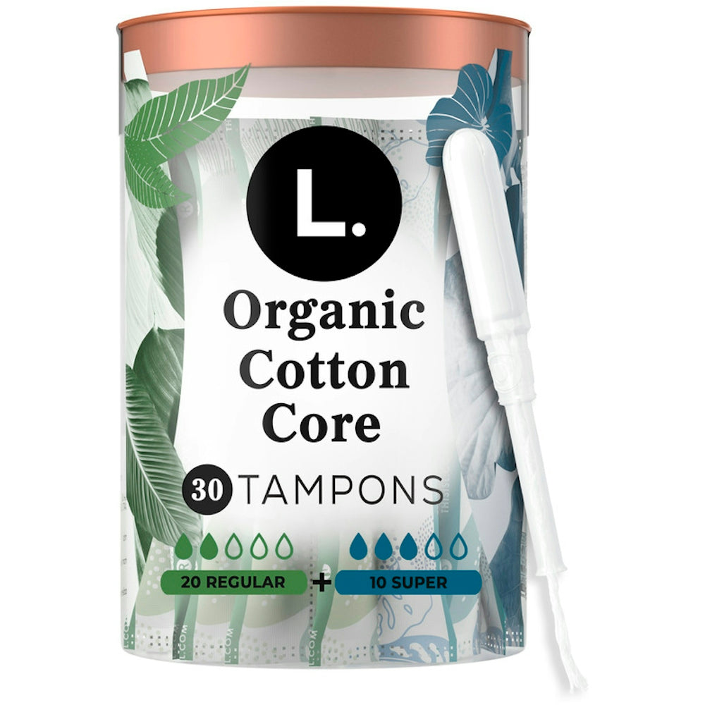 L. Organic Cotton Multipack Tampons Regular + Super Absorbency