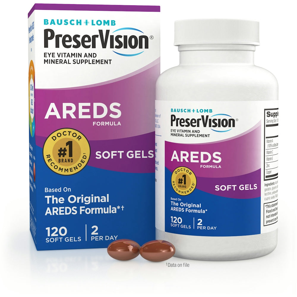 PreserVision Eye Vitamin & Mineral Supplement, AREDS Formula, Soft Gels