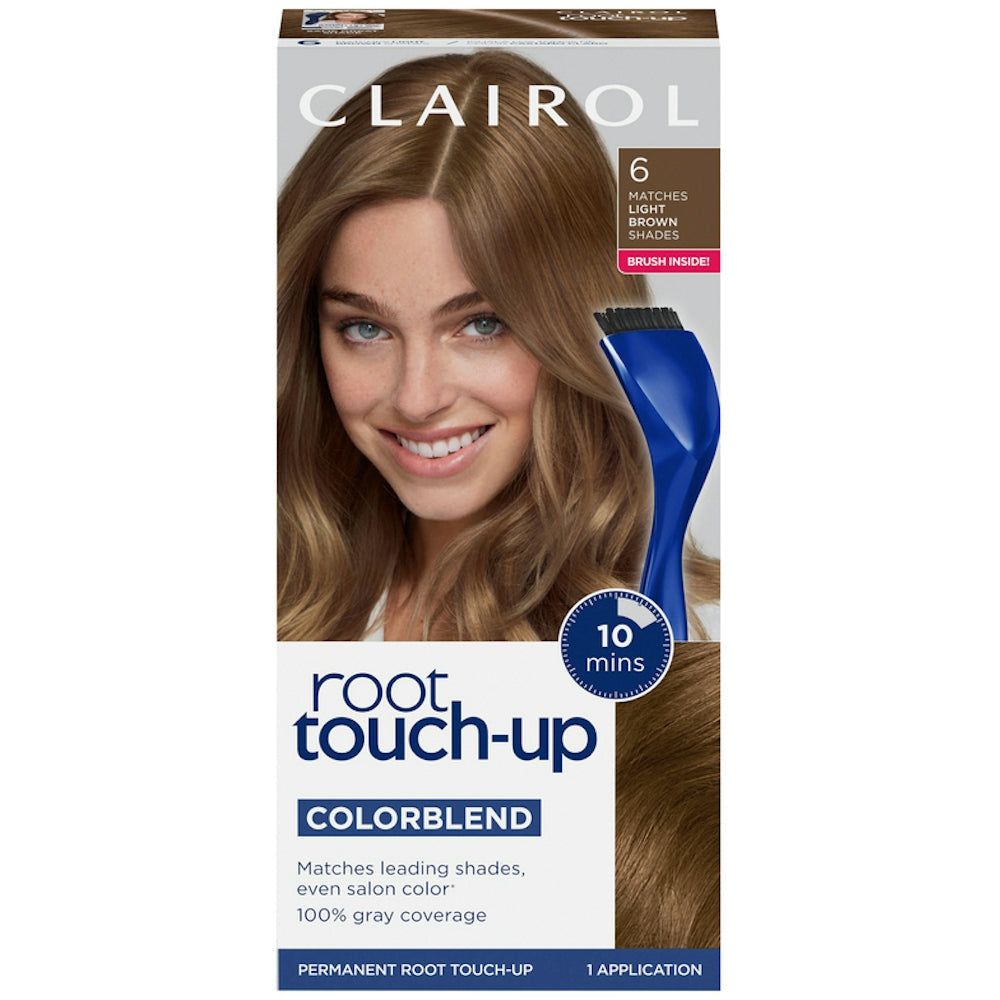 Clairol Nice N Easy Root Touch Up Permanent Hair Color, 6 Light Brown
