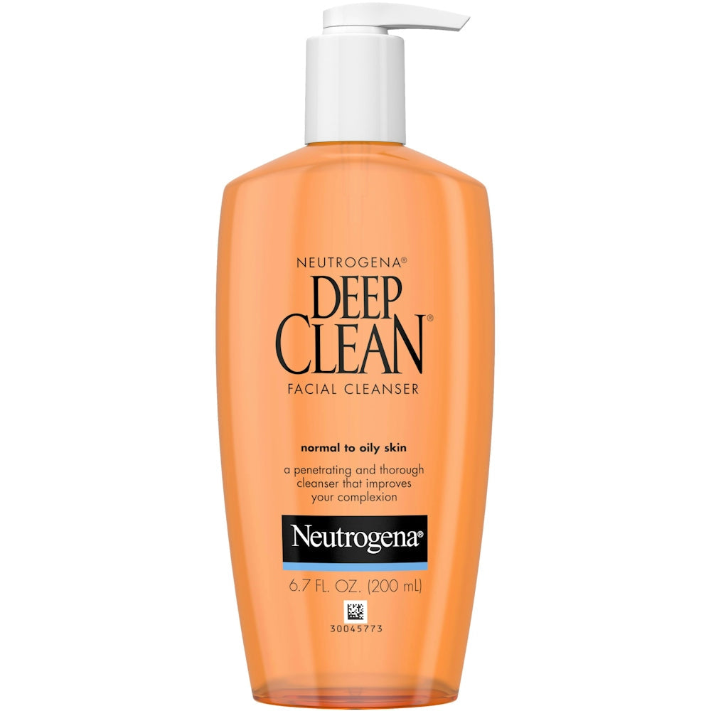 Neutrogena Deep Clean Daily Facial Cleanser With Beta Hydroxy Acid For Normal To Oily Skin, Alcohol-Free, Oil-Free & Non-Comedogenic, 6.7 Fl. Oz