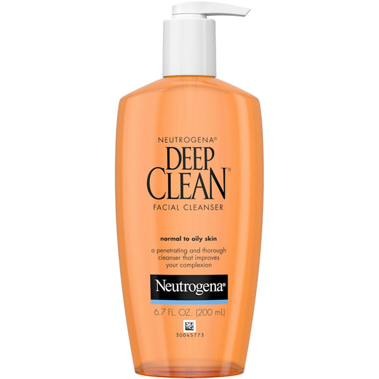 Neutrogena Deep Clean Daily Facial Cleanser With Beta Hydroxy Acid For Normal To Oily Skin, Alcohol-Free, Oil-Free & Non-Comedogenic, 6.7 Fl. Oz