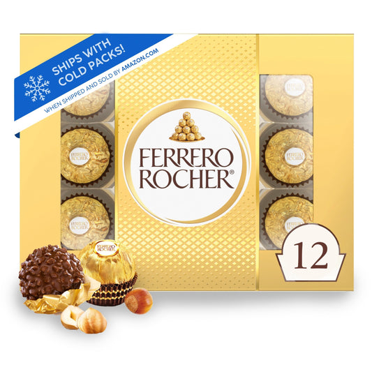 Ferrero Rocher Fine Hazelnut Chocolates - 5.3oz/12ct