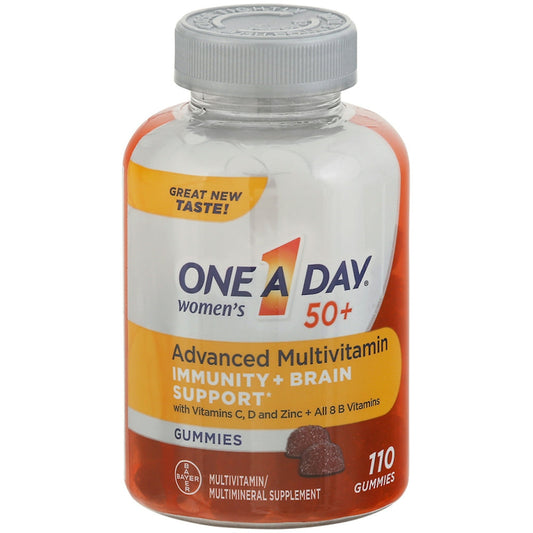 One A Day Advanced Multivitamin, Immunity + Brain Support, Women's 50+, Gummies