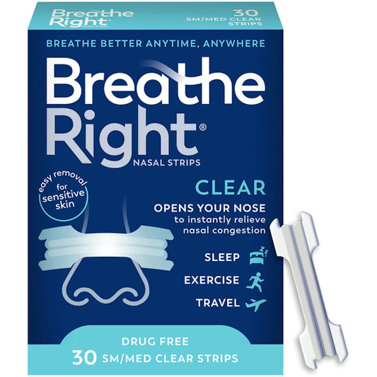 Breathe Right Nasal Strips, Original Clear, Small/ Medium