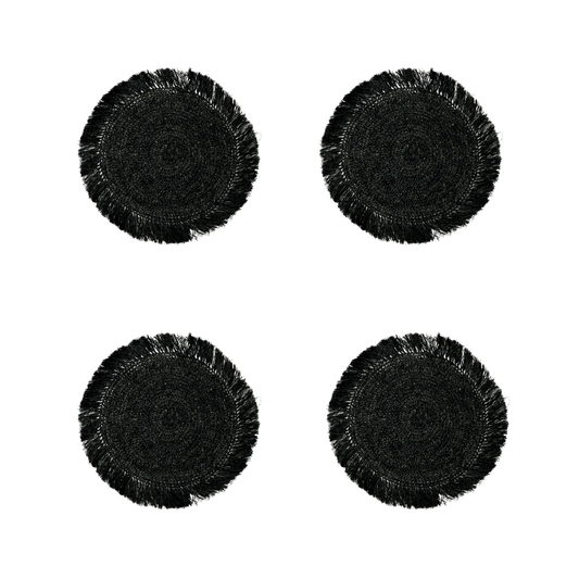 Woven Raffia Circular Placemats - Set of 4