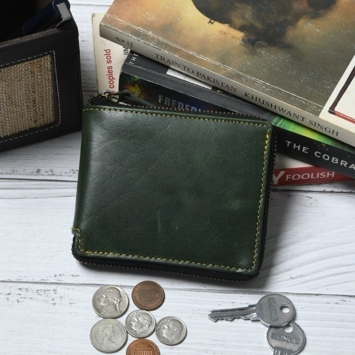 Adams Bi-Fold Wallet- Green - Osadia Concept Store