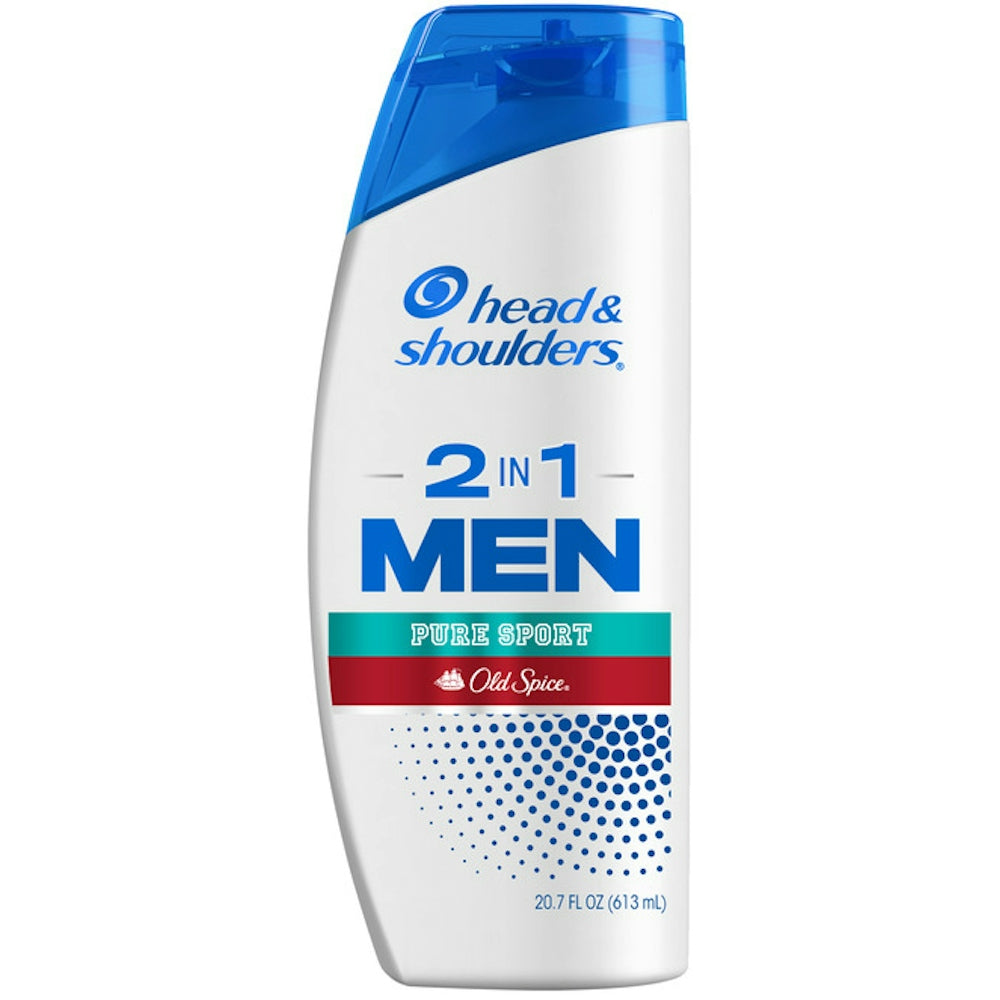 Head & Shoulders Mens 2 In 1 Dandruff Shampoo Conditioner, Old Spice Pure Sport, 20.7 Oz