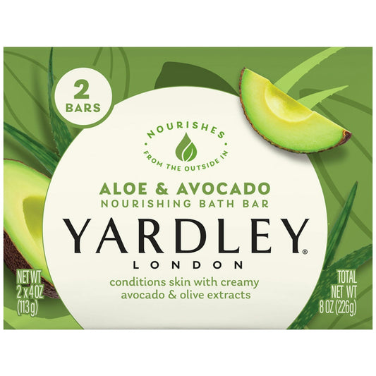 Yardley London Bath Bar, Nourishing, Aloe & Avocado