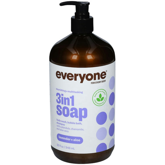 Everyone 3 In 1 Lavender + Aloe Soap 32 Fl Oz