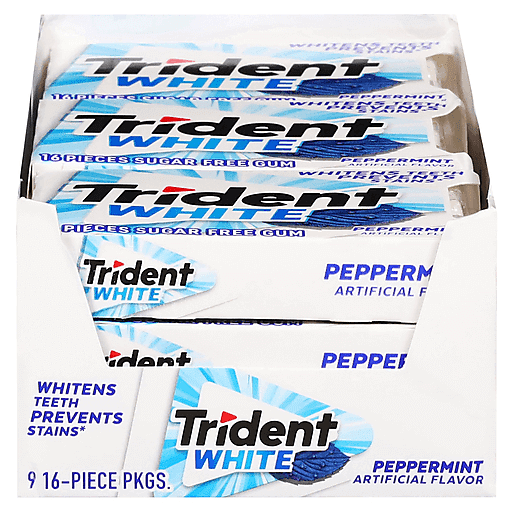 Trident Gum, Sugar Free, Peppermint