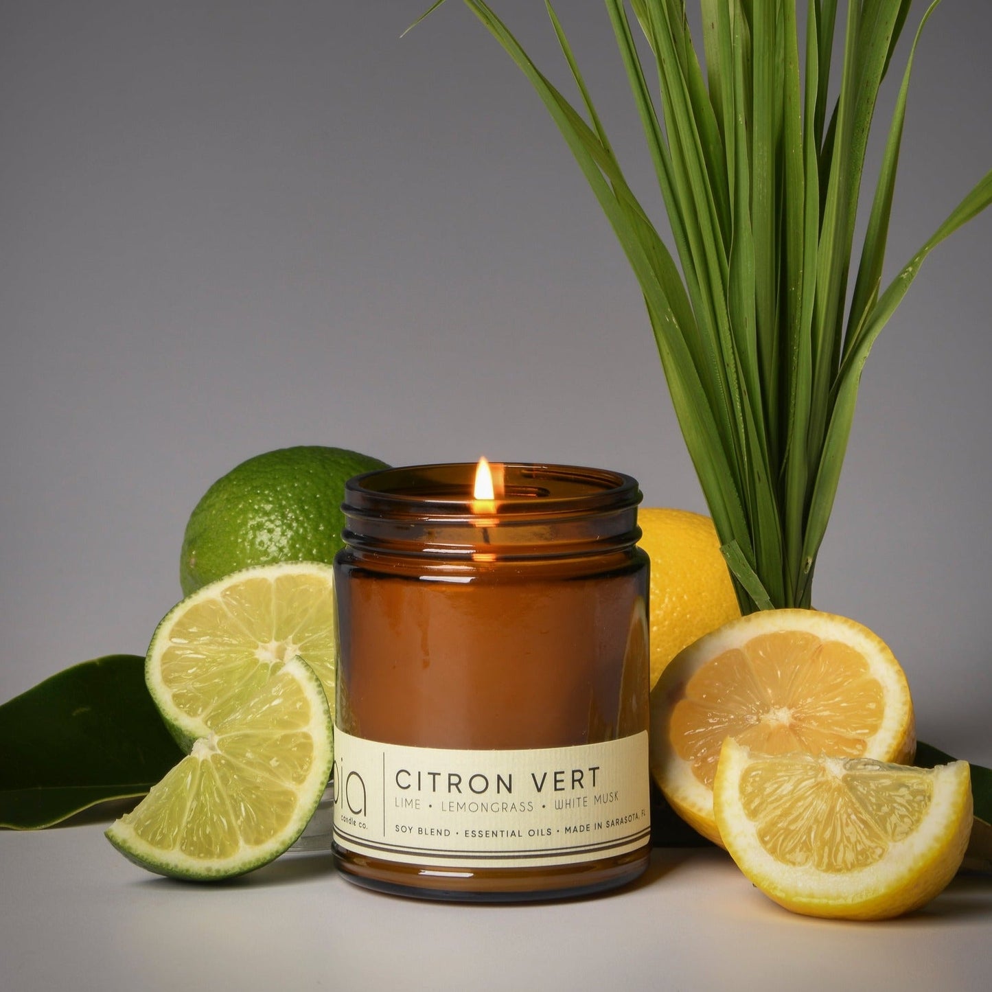 Citron Vert Soy Blend Candle — Lemon, Lemongrass & Bergamot