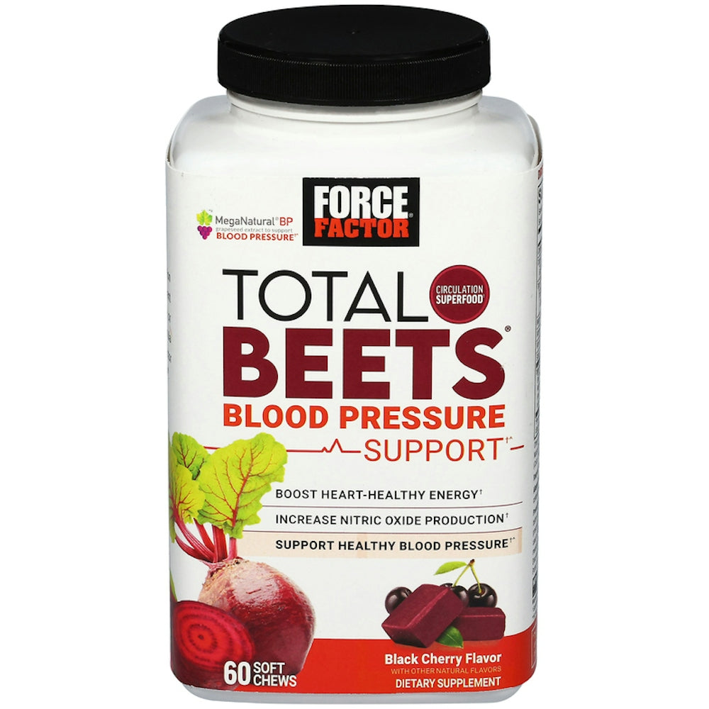 Force Factor Total Beets, Blood Pressure Support, Acai Berry, 60 Soft Chews