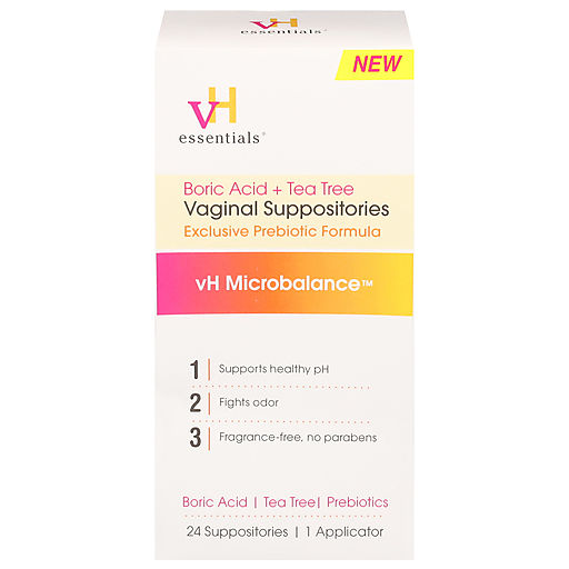 Vh Essentials Boric Acid Suppositories - Feminine Health - 30 Capsules