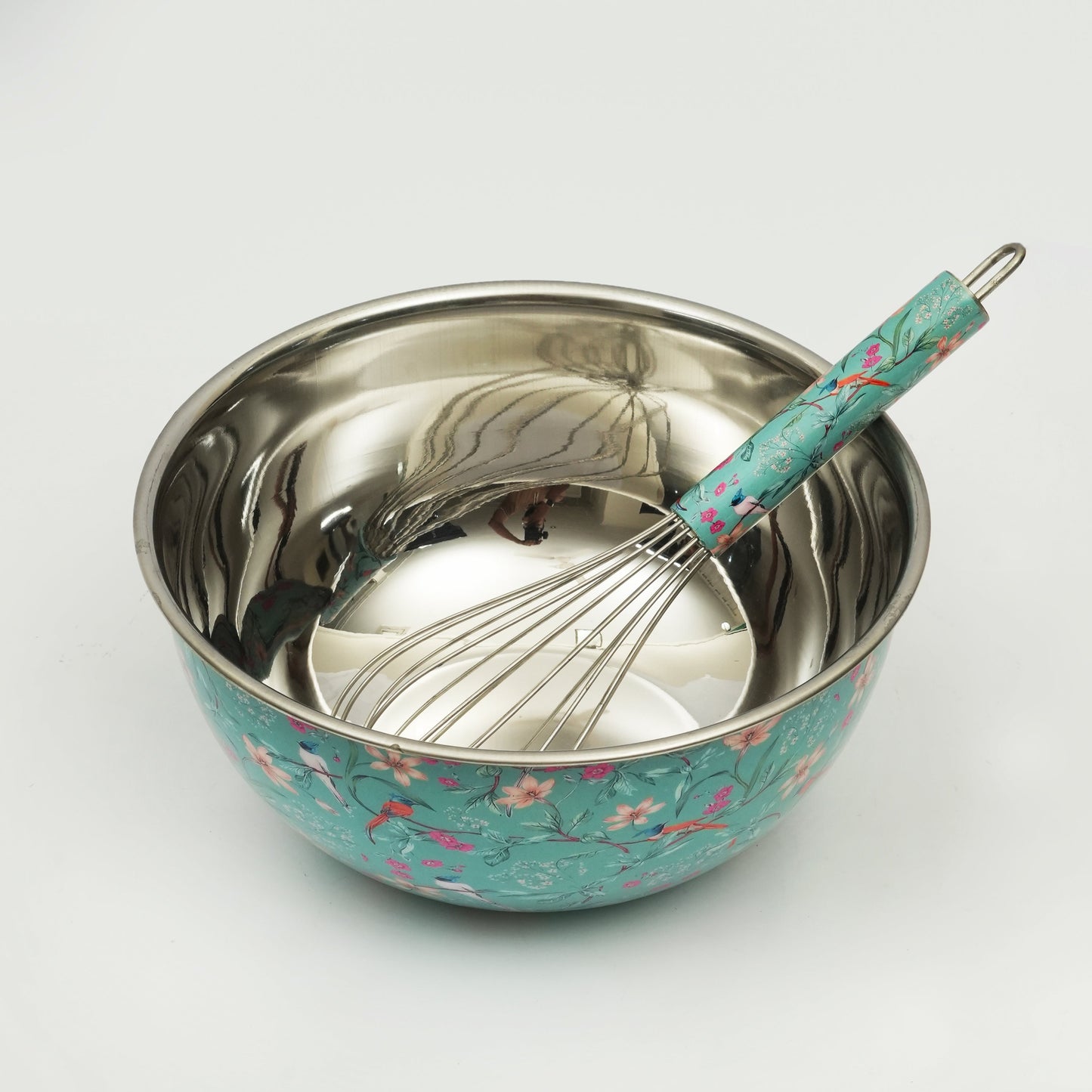 Aqua Flora Bowl & Whisk Set